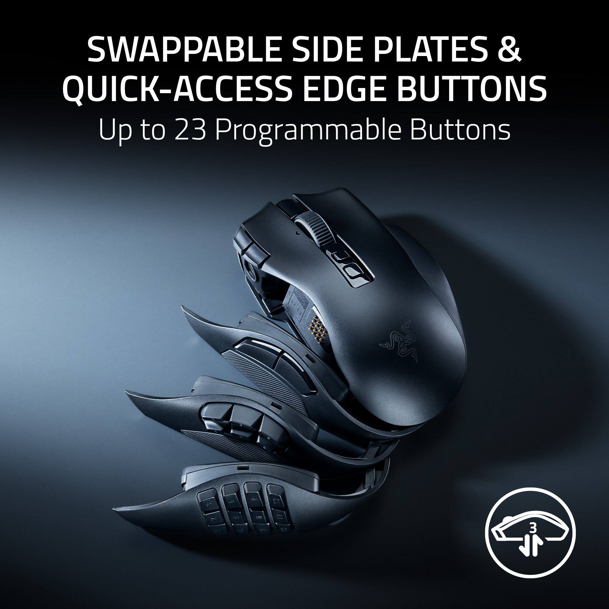 SWAPPABLE SIDE PLATES & QUICK-ACCESS EDGE BUTTONS  
Up to 23 Programmable Buttons