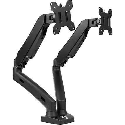 Front. Arozzi - Arozzi Alzare Duo - Gas Spring Dual Monitor Arm - Black.