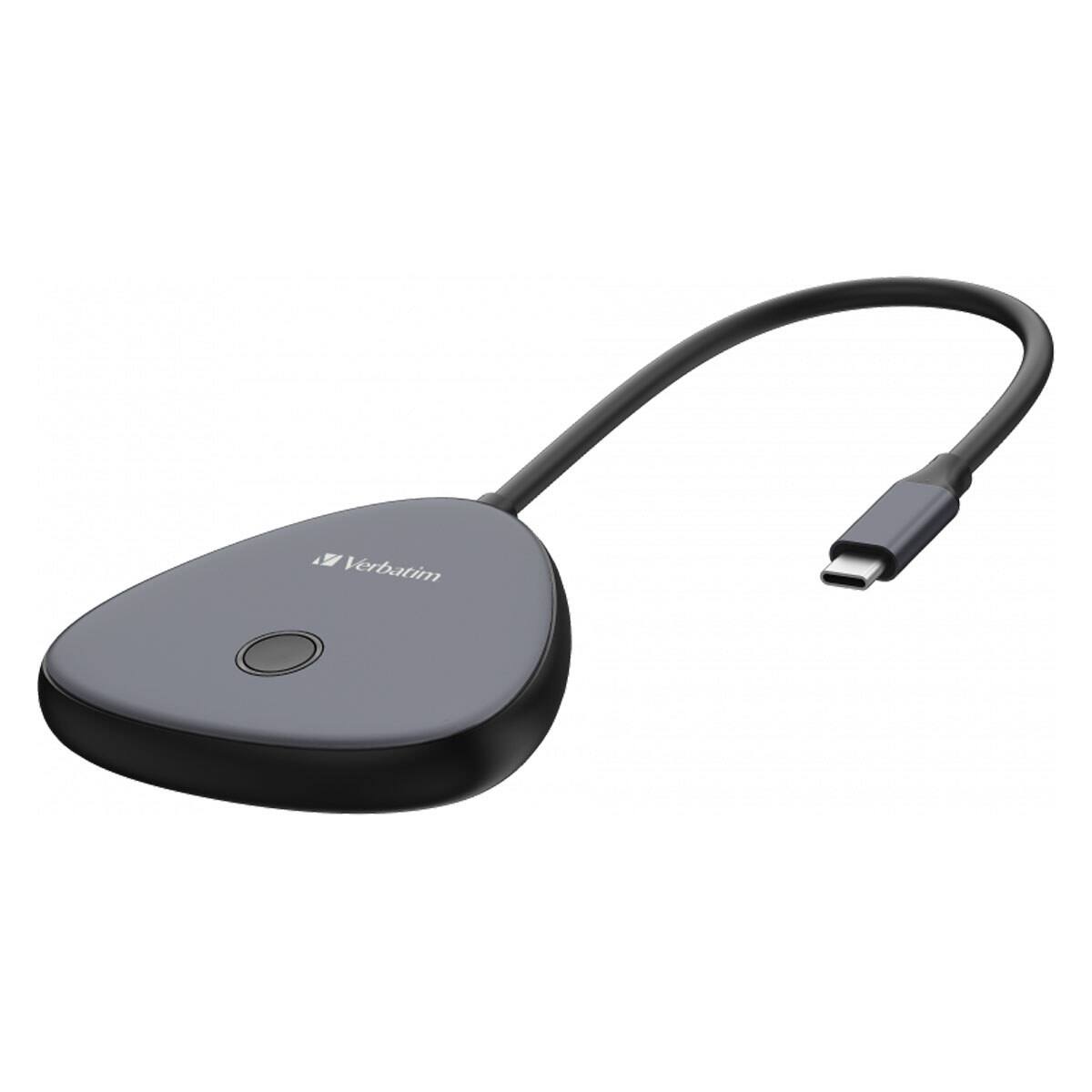 Alt View 1. Verbatim - Verbatim WDA-02 Share My Screen 4K USB-C Wireless Display Adapter with Hub.