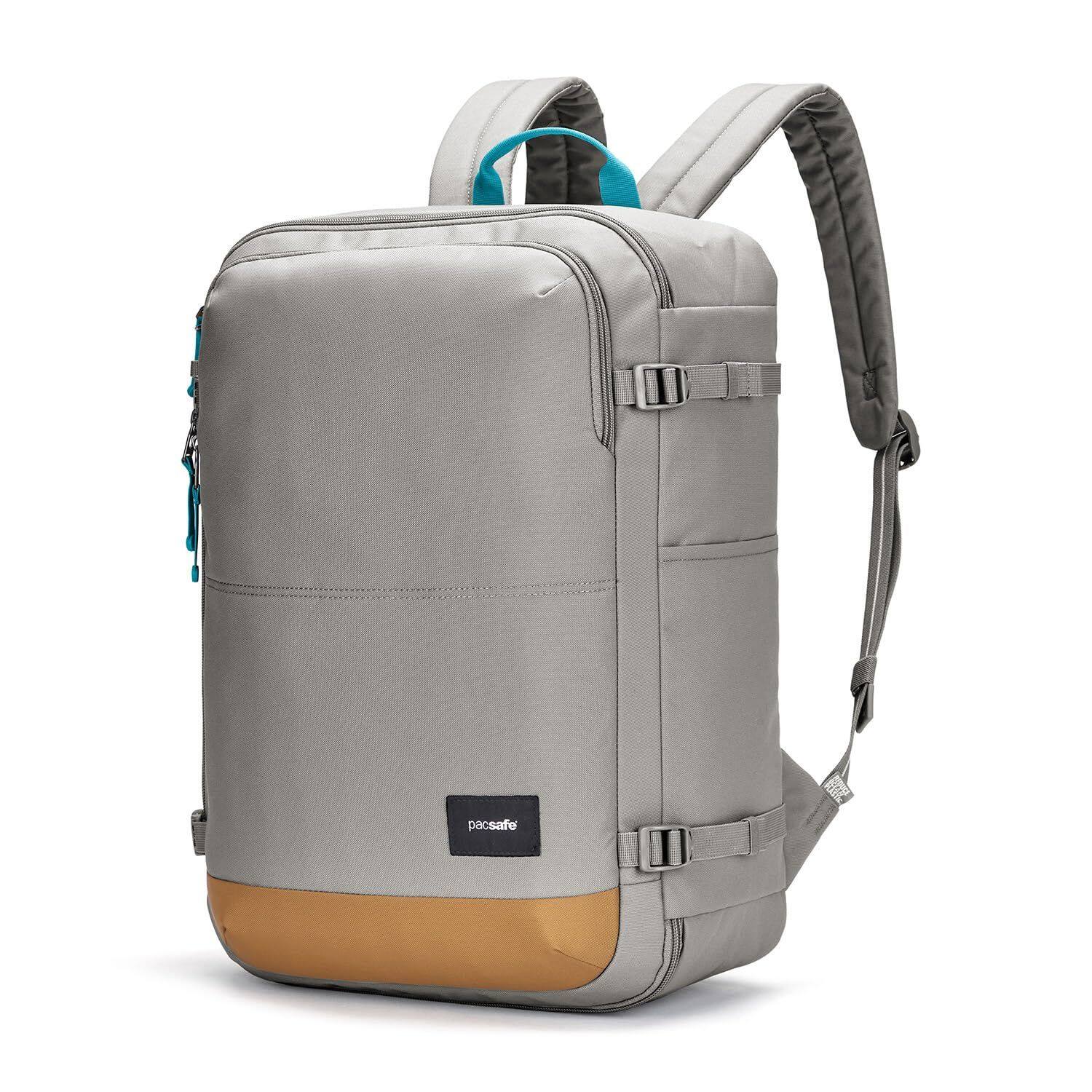 Left. Pacsafe - GO 34L Carry-on Backpack, Stone - Stone.