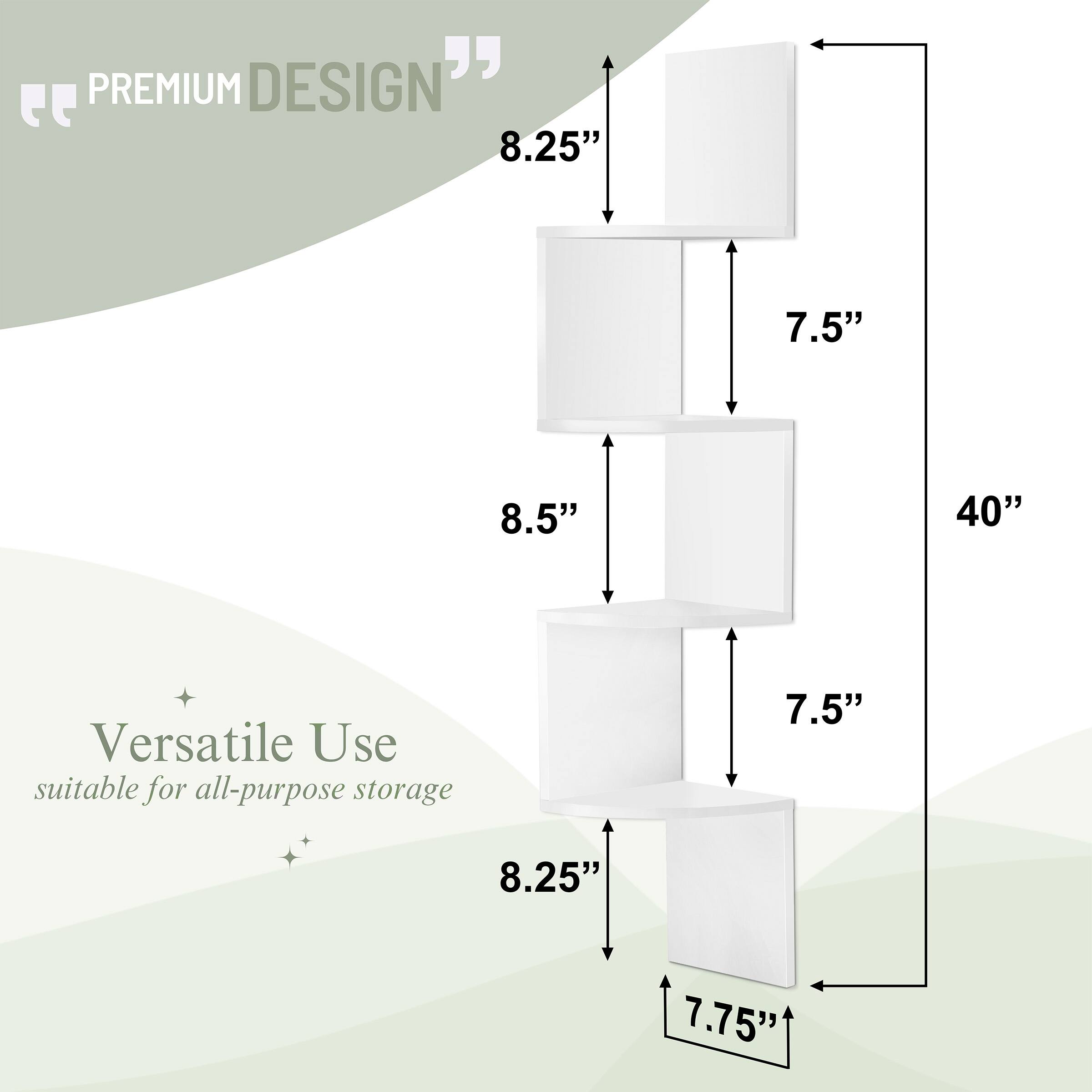 PREMIUM DESIGN

Versatile Use  
suitable for all-purpose storage

8.25"  
7.5"  
8.5"  
40"  
7.5"  
8.25"  
7.75"