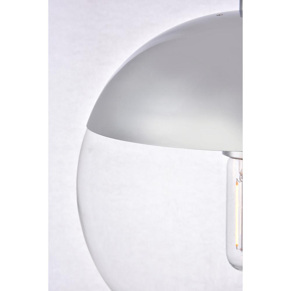 Back. Living District - Eclipse 1 Light Chrome Pendant With Clear Glass - Chrome And Clear.