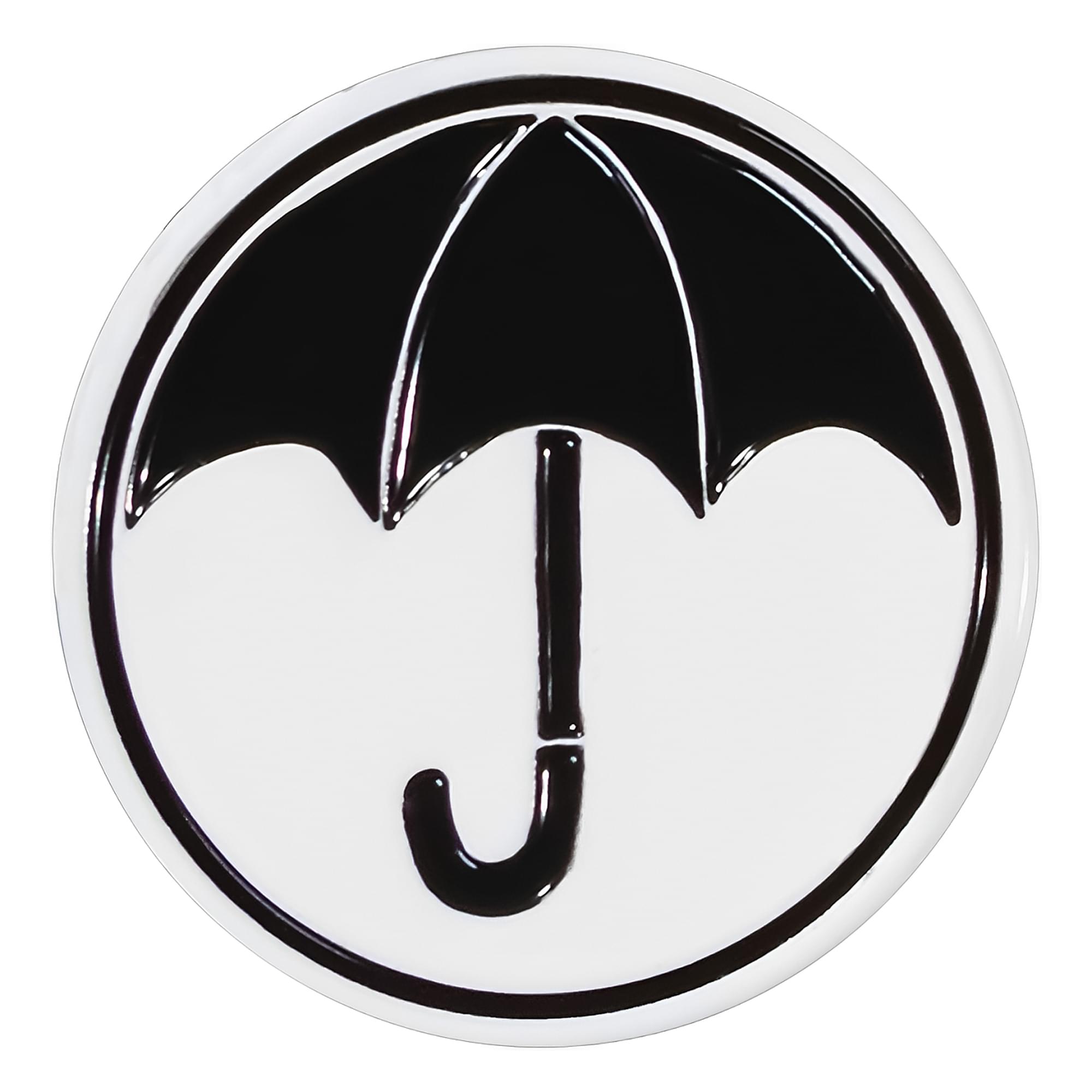 Front. Dark Horse Comics - Umbrella Academy Umbrella Logo 1.75 Inch Enamel Magnet - Black.