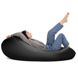 Jaxx - Nimbus Spandex Bean Bag Chair, Large - Black