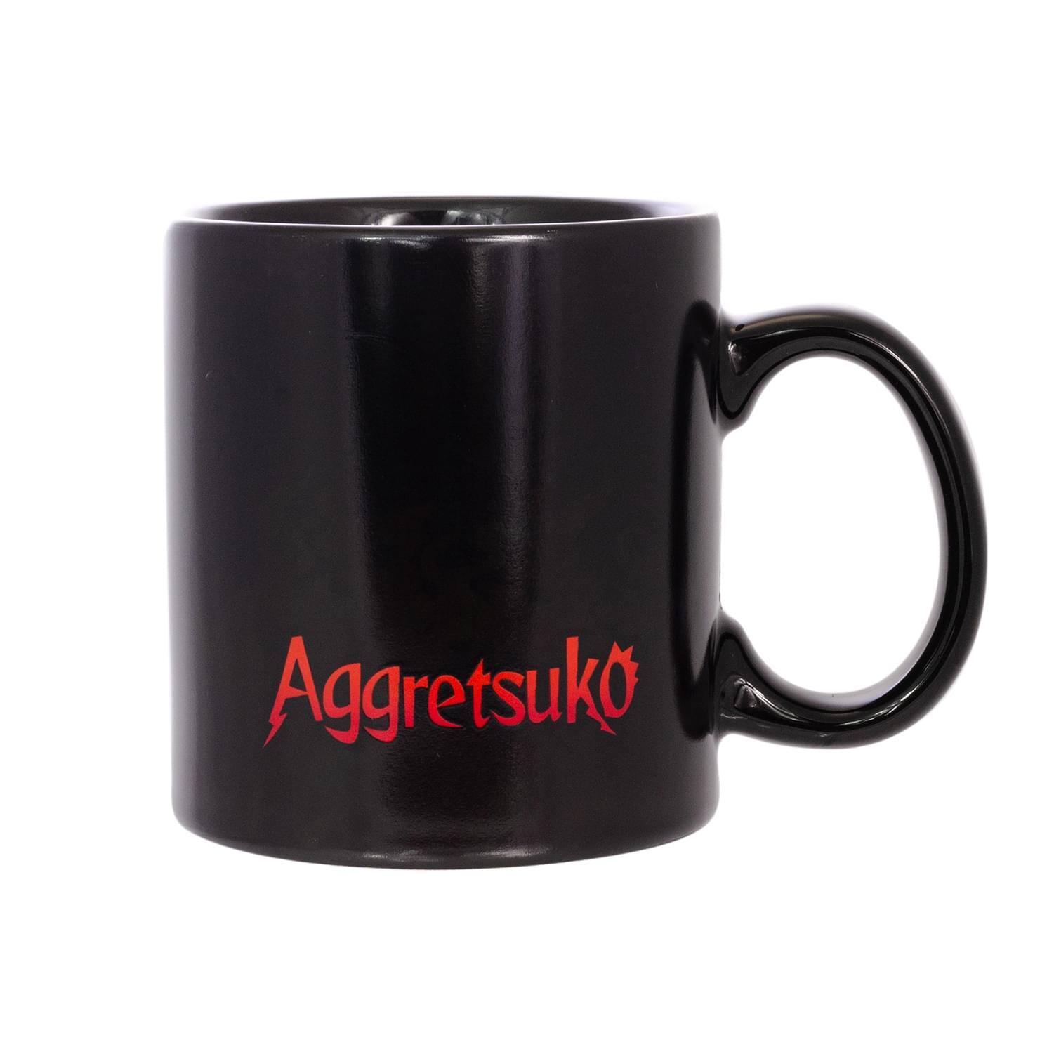 Alt View 1. Seven20 - Aggretsuko Heat Reveal Fire & Skulls 20oz Ceramic Coffee Mug - Black.