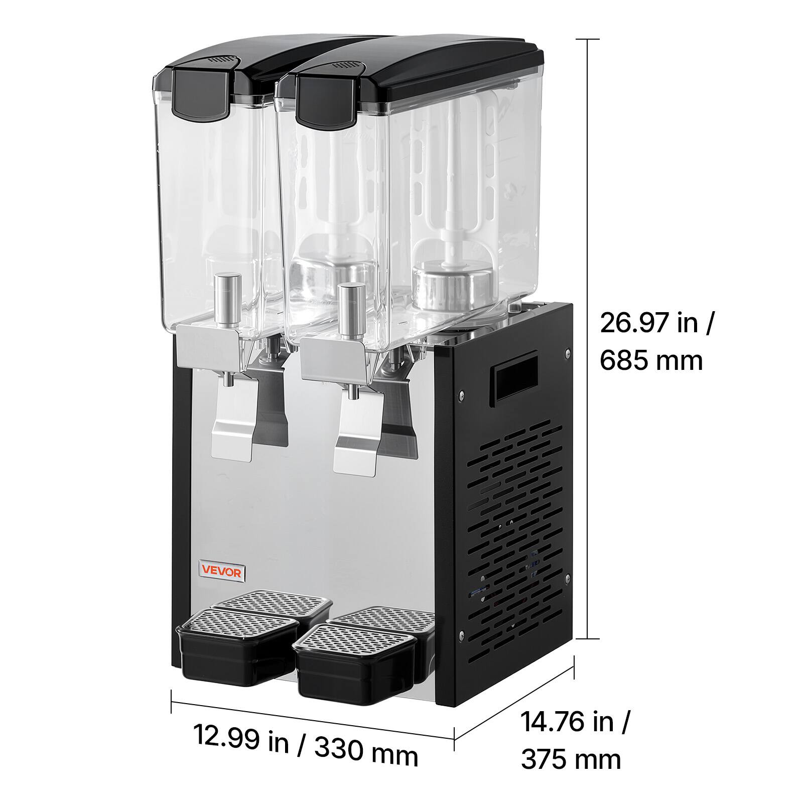 26.97 in / 685 mm  
VEVOR  
12.99 in / 330 mm  
14.76 in / 375 mm