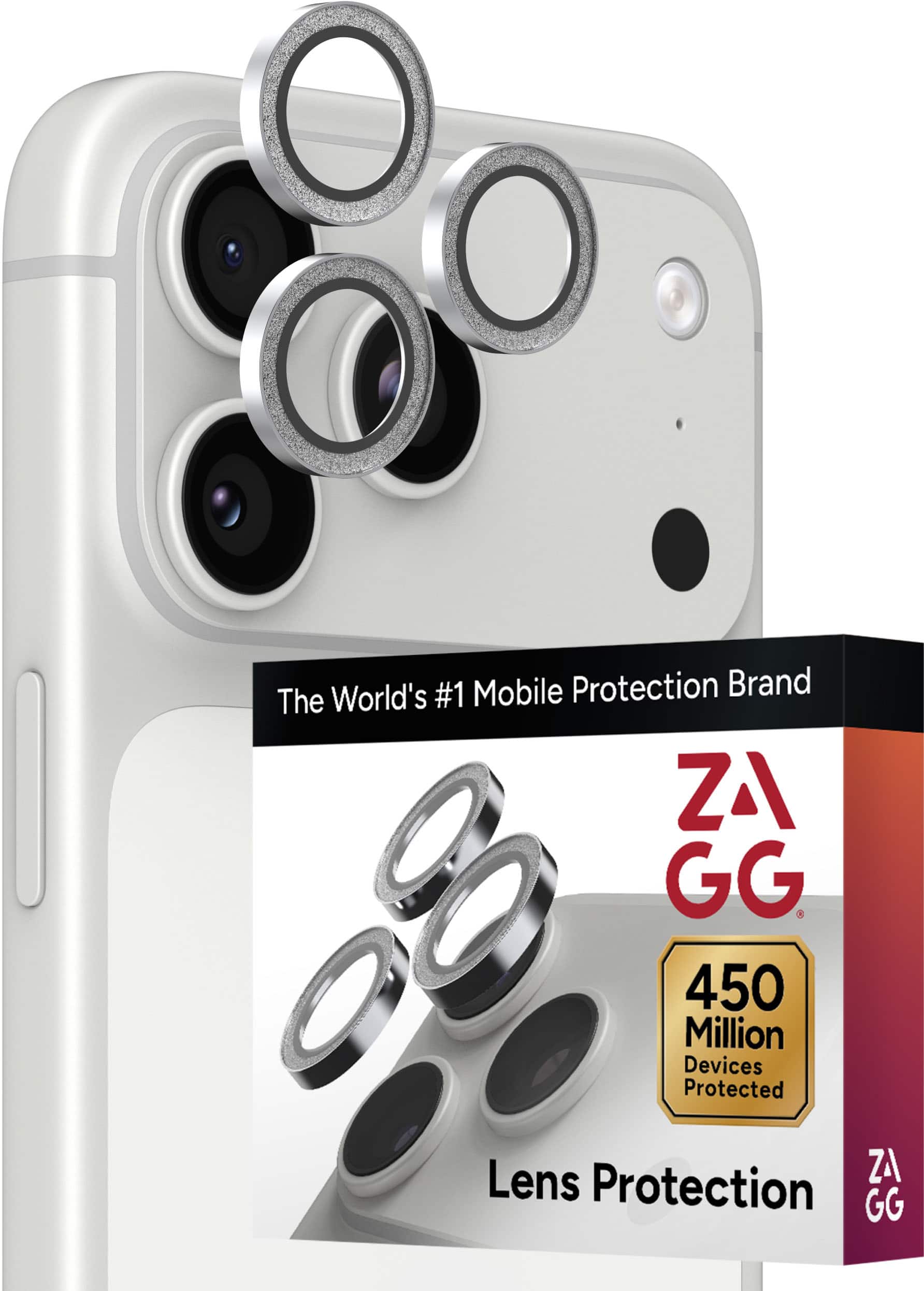 ZAGG - Glass Elite Anti-Reflective Lens Protection for Apple iPhone 18 Pro / iPhone 18 Pro Max - Glitter