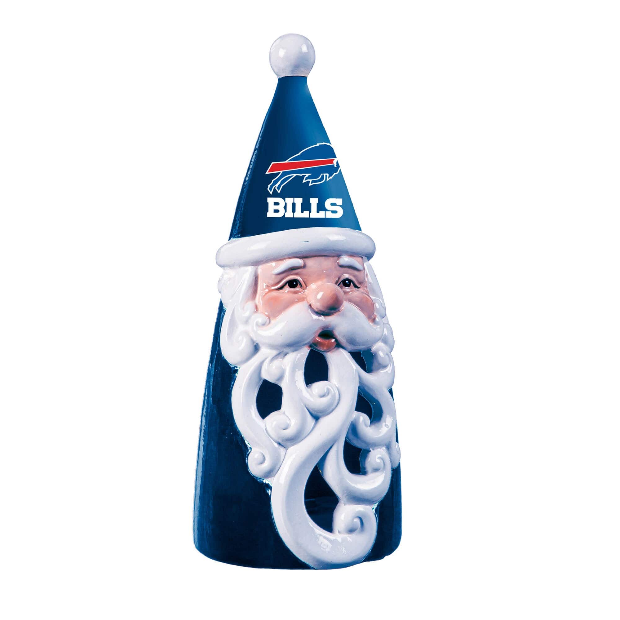 Front. Evergreen Enterprises - Buffalo Bills 8" LED Santa Statue - Blue.