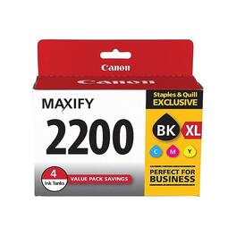 Canon - 2200XL High Yield/Standard Ink Cartridge, 4/Pack (9255B005) - Black | Cyan | Magenta | Yellow