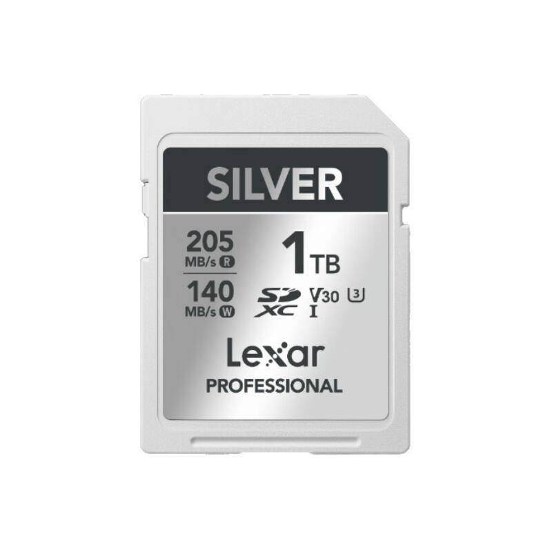 SILVER  
205 MB/s R  
1 TB  
140 MB/s W  
V30  
3 I  
XC I  
Lexar PROFESSIONAL