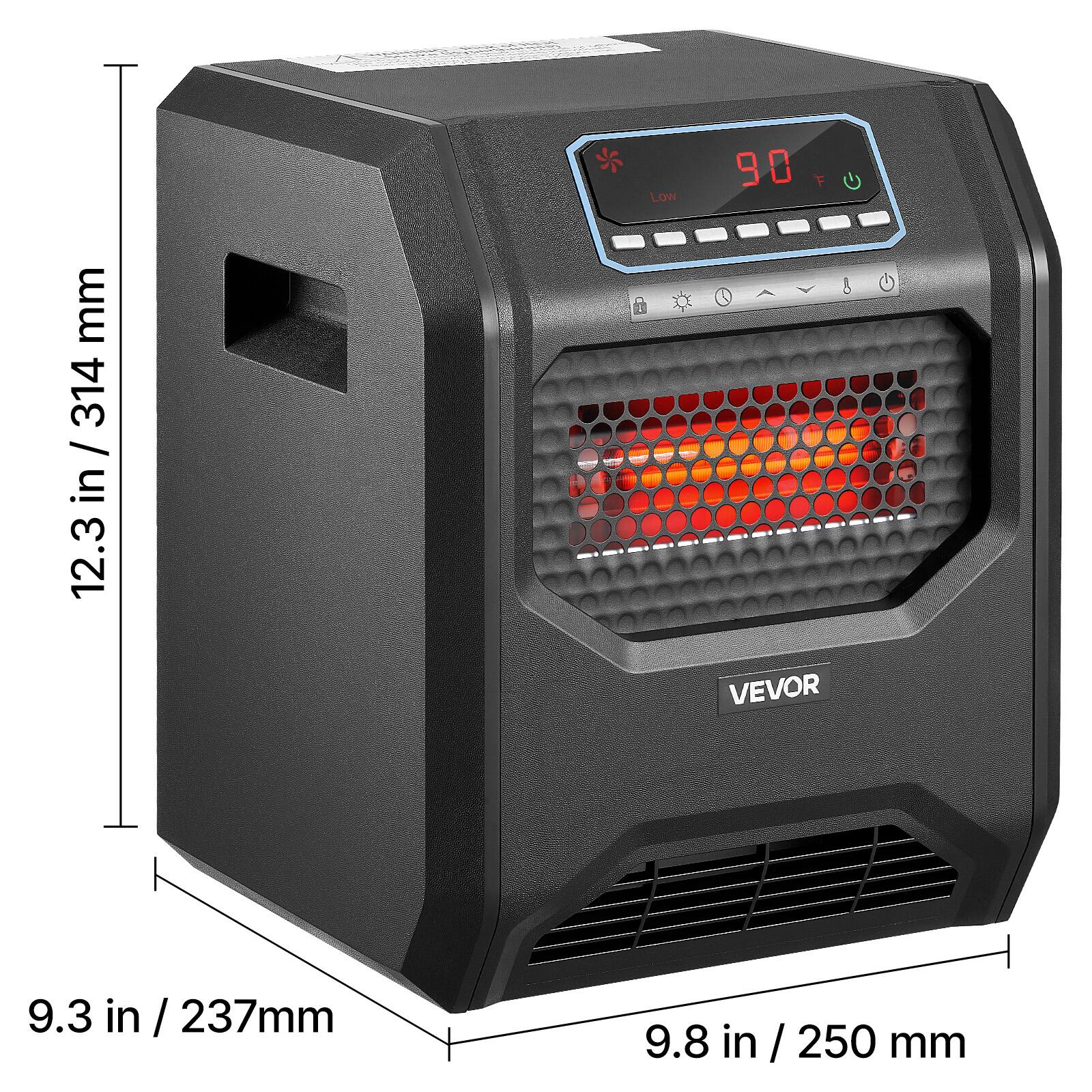 mm 314 / in 12.3  
Low  
90 F VEVOR  
9.3 in / 237mm  
9.8 in / 250 mm