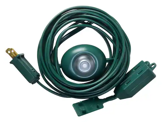 Front. Woods - Indoor 15 ft. L Green Extension Cord with Switch 16/2 - Green.