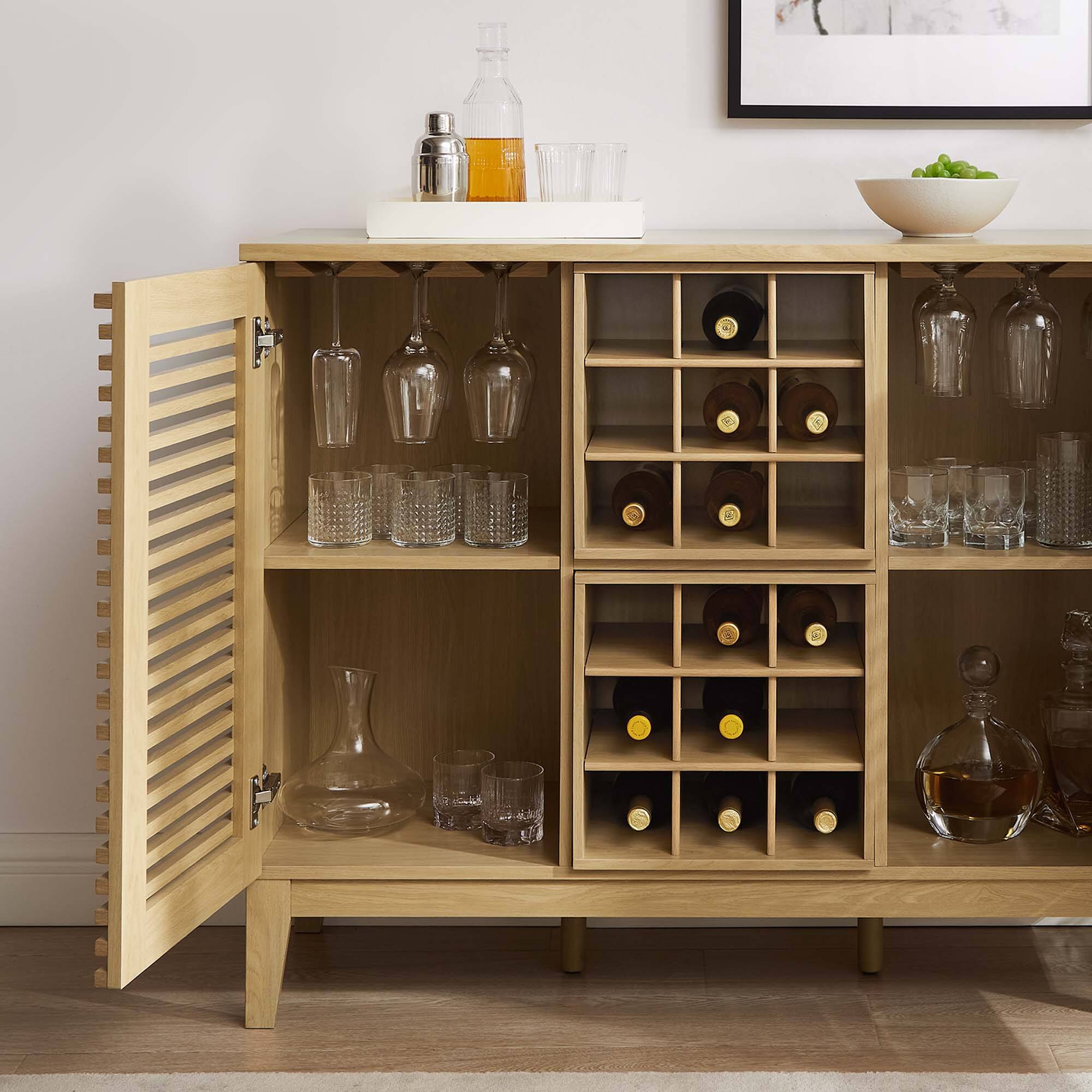 Back. Modway - Render Bar Cabinet by Modway - Oak.