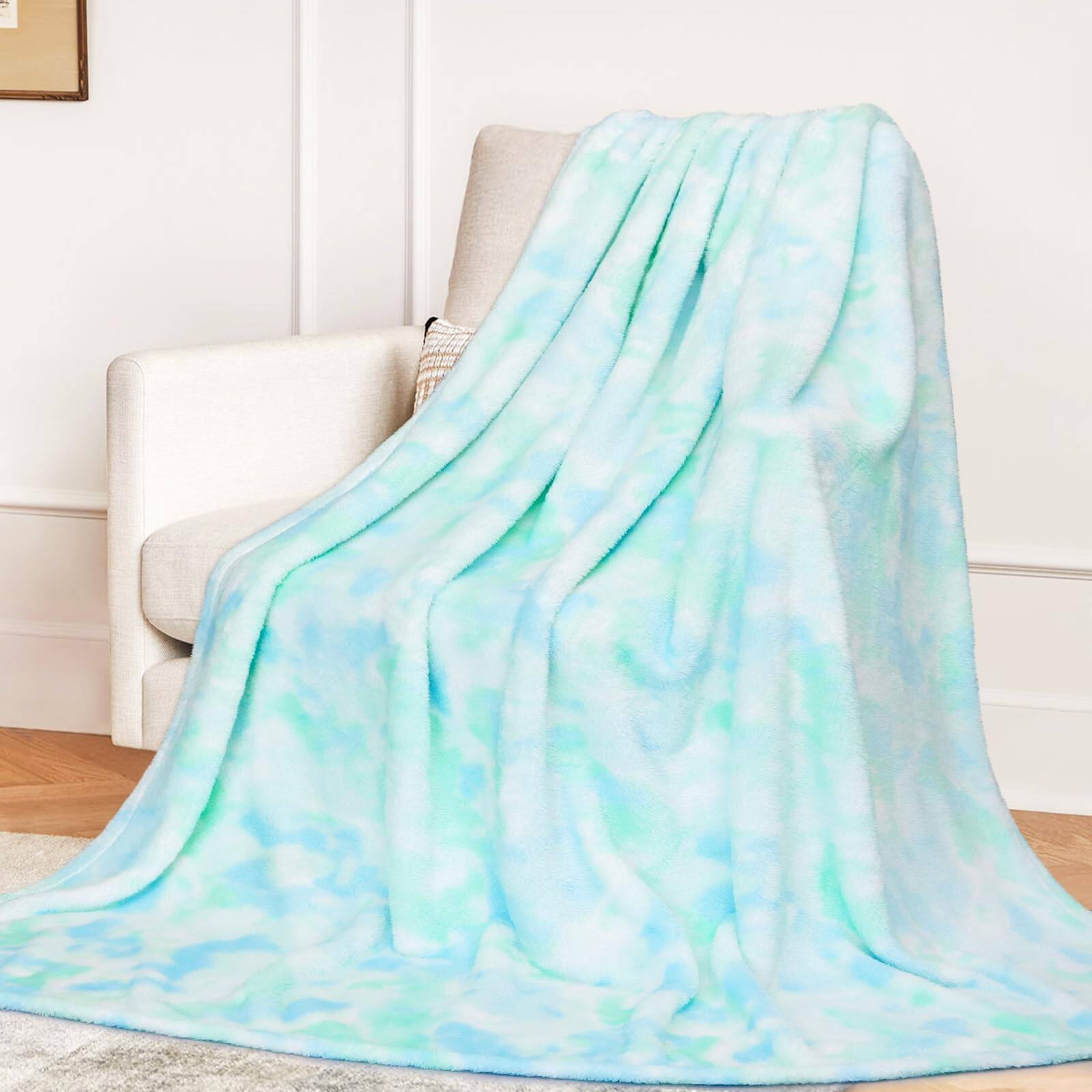 Blue Green Throw(50"x70"/ 130x150cm)