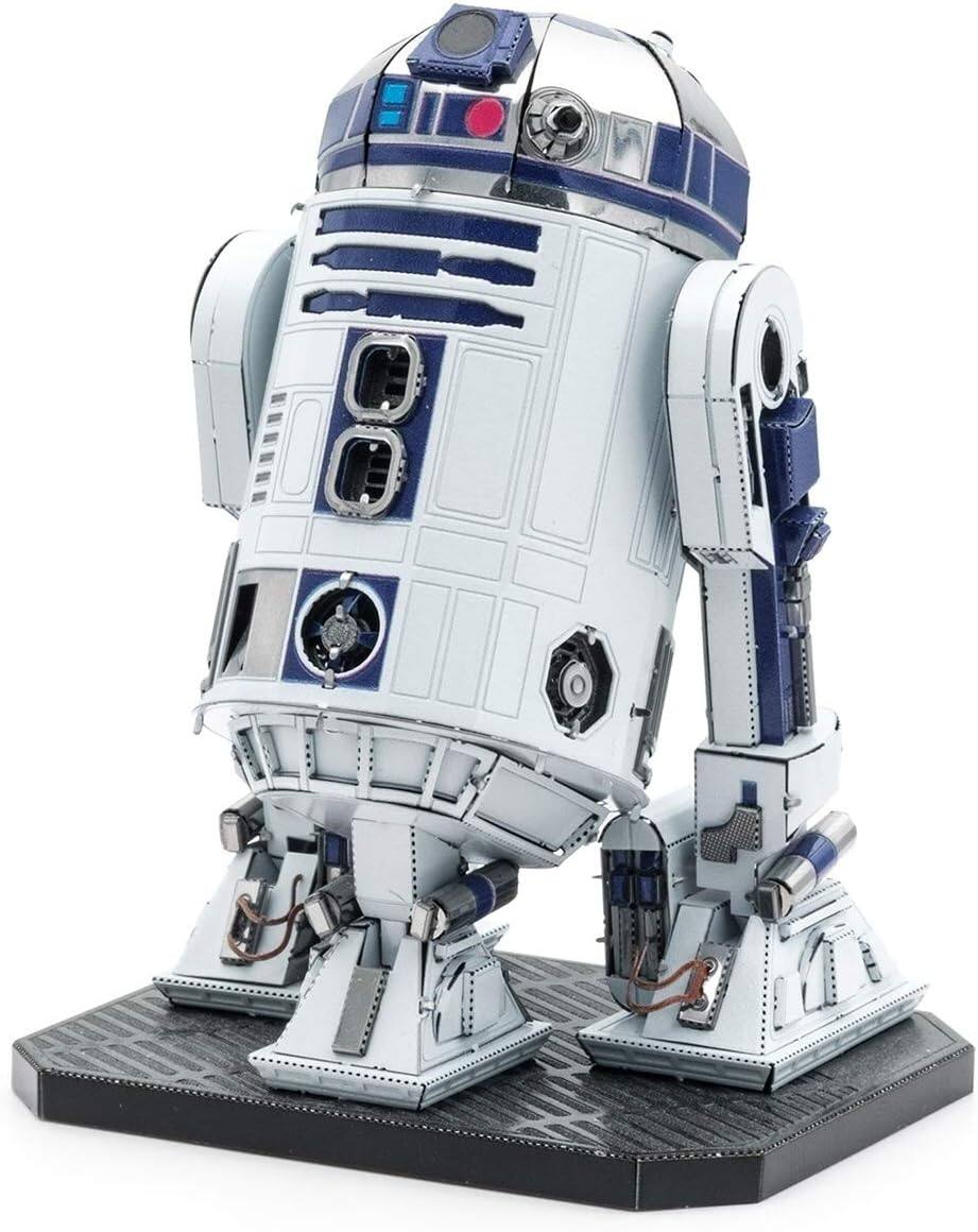 Front. Metal Earth - Metal Earth Puzzle 3D Premium Series R2-D2 Star Wars Metal Puzzles Buildable Model Kit - Silver.