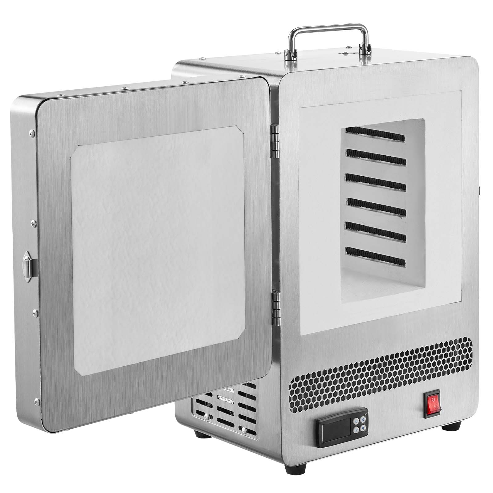Alt View 5. VEVOR - Electric Melting Furnace, 1650W Electric Kiln, Digital Melting Furnace with Max Temperature 2192℉/1200℃ for Lost-Wax - Silver.