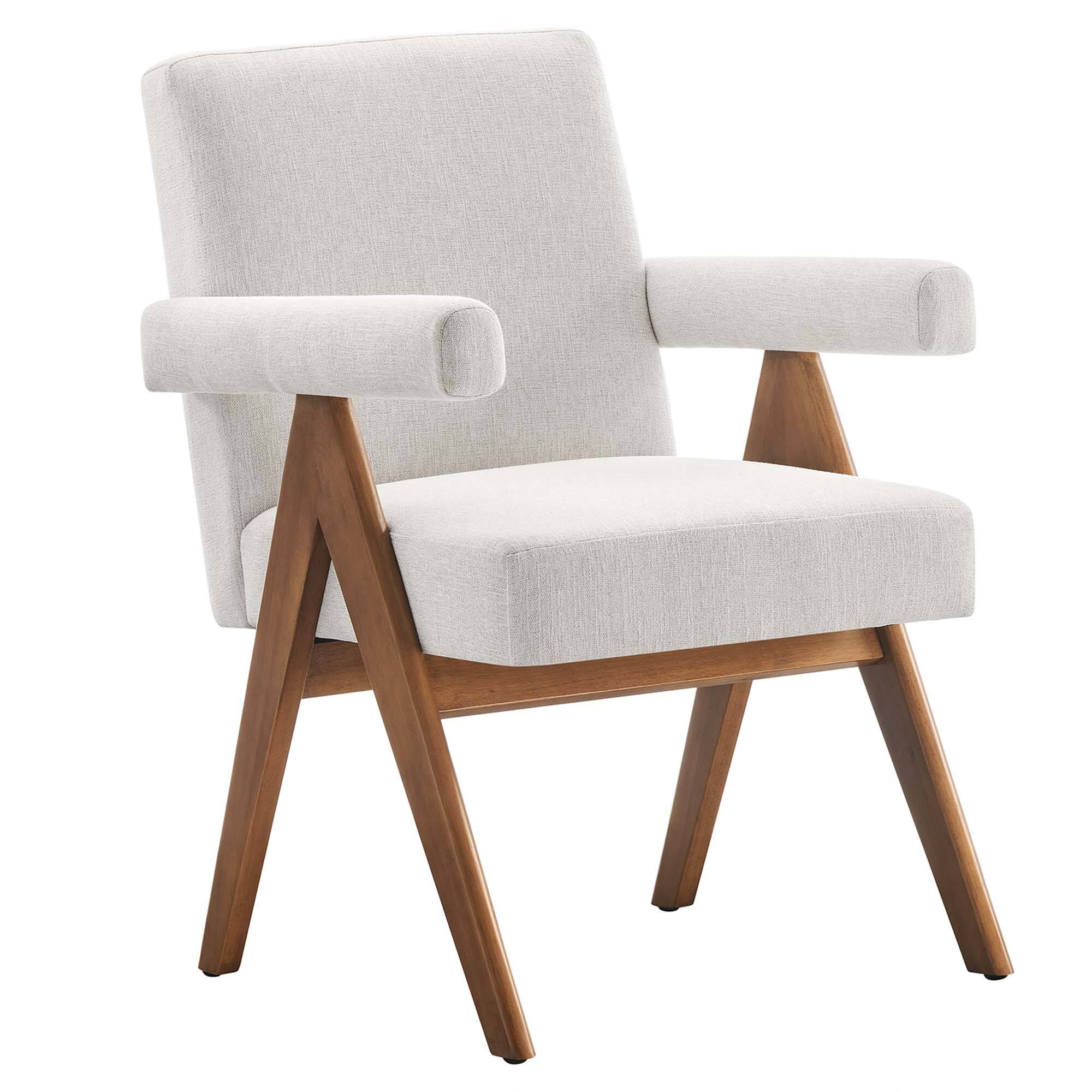 Back. Modway - Lyra Fabric Dining Room Chair Set of 2 by Modway - White.