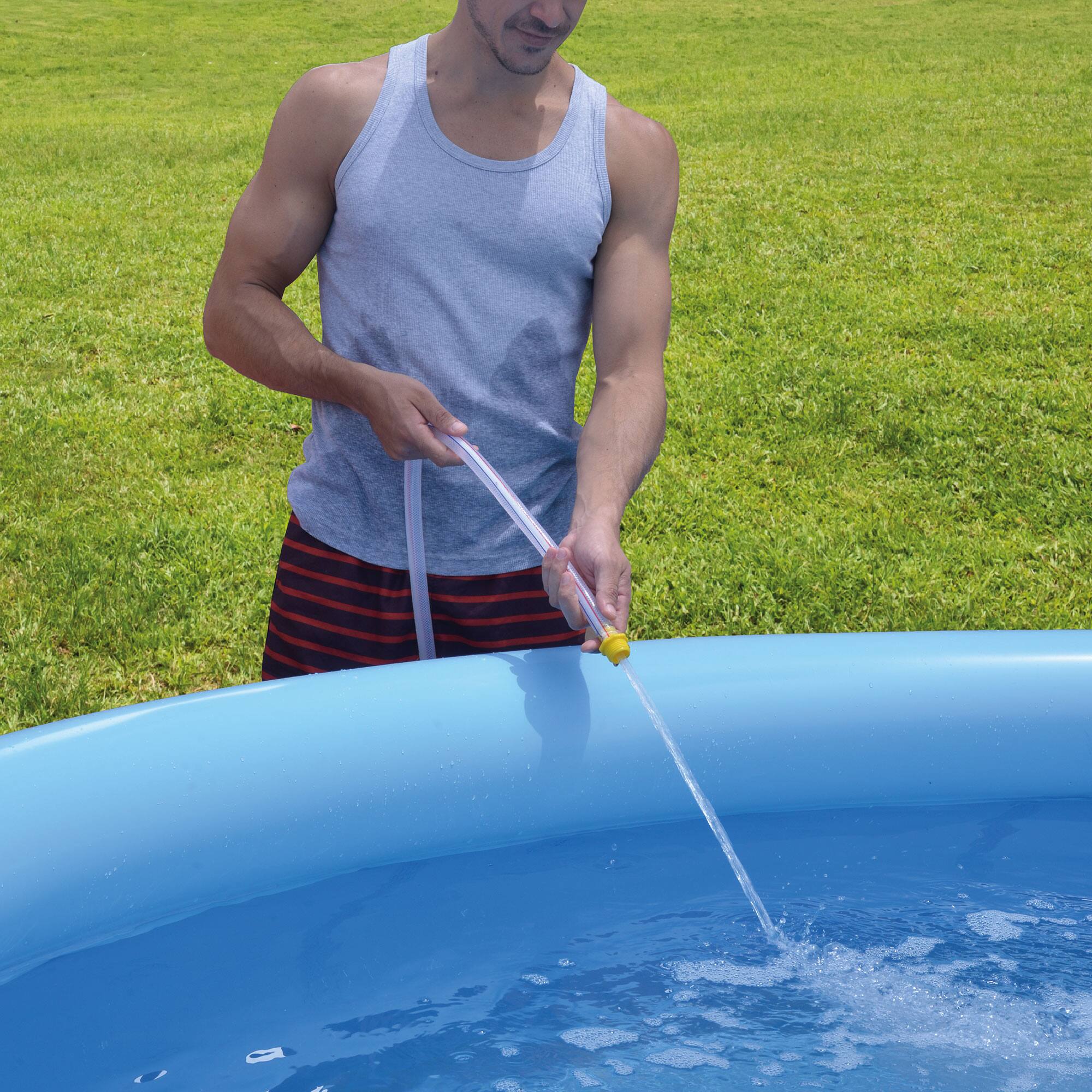 Alt View 2. Jleisure - JLeisure 5.5' x 20" Prompt Set Inflatable Outdoor Above Ground Kid Swimming Pool - Blue.