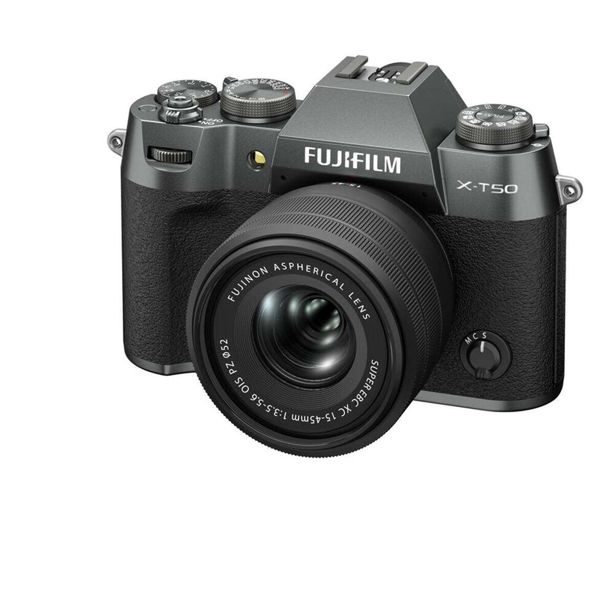 FUJIFILM X-T50  
FUJINON ASPHERICAL LENS  
52 PZ SUPER OIS  
1:3.5-5.6 EBC XC 15-45mm  
MCS
