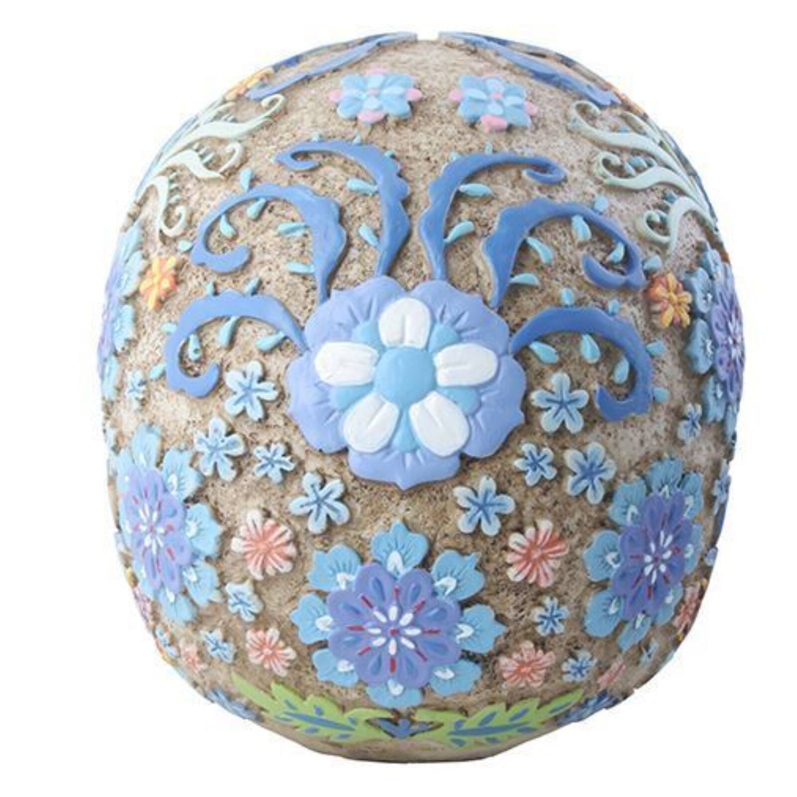 Angle. Pacific Trading - Colorful Floral Human Skull Resin Statue Figurine 6.25 inch - Multicolor.
