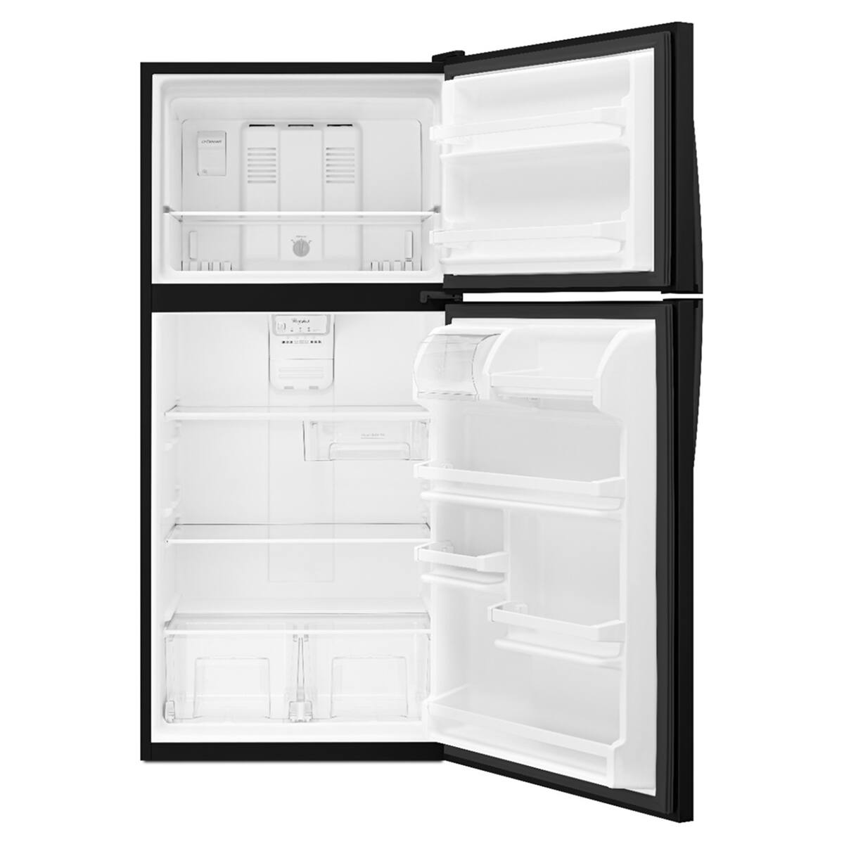 Angle. Whirlpool - Whirlpool - 18.2 Cu. Ft. Top-Freezer Refrigerator - Black - Black.