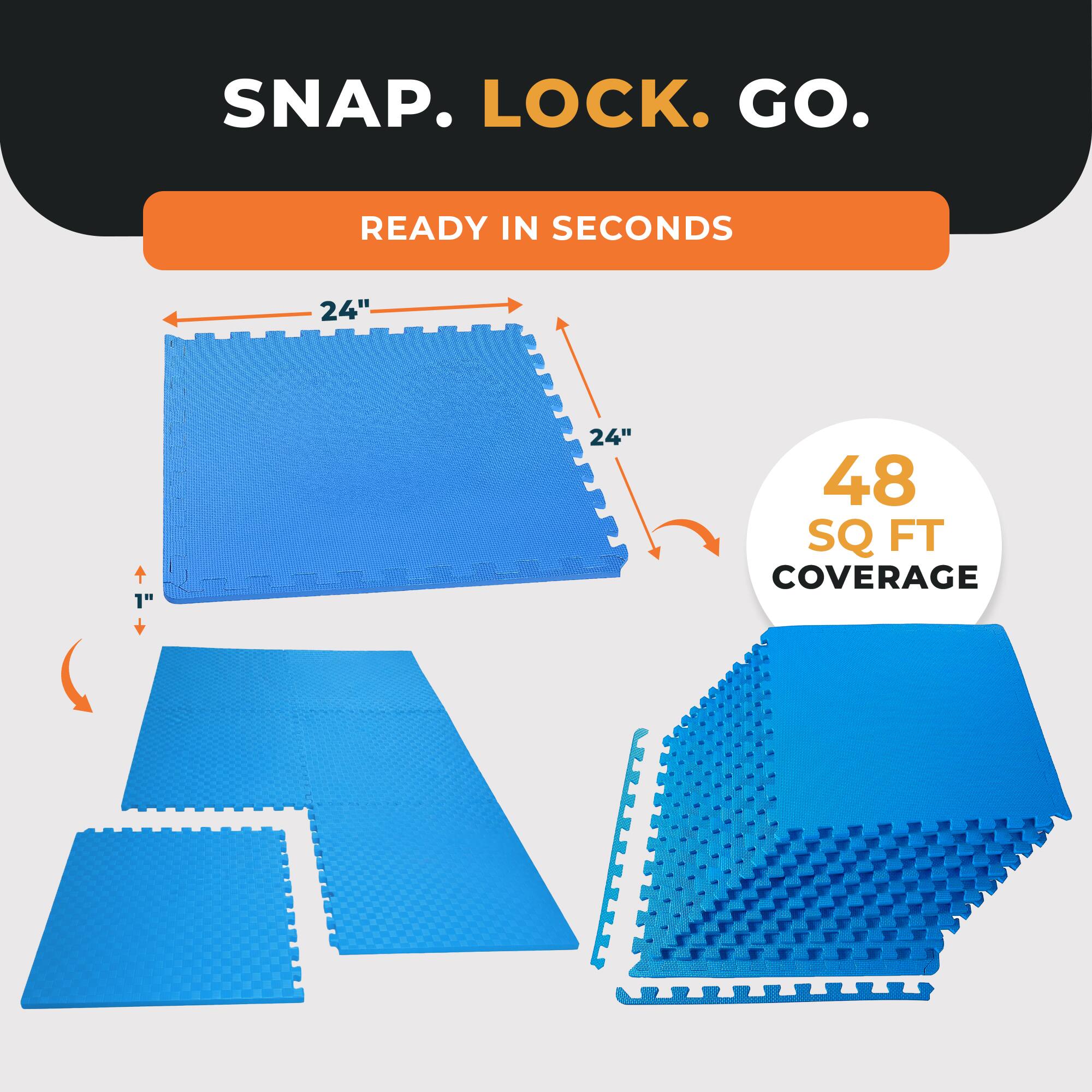 SNAP. LOCK. GO.

READY IN SECONDS

24" x 24" x 1"

48 SQ FT COVERAGE