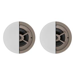 Proficient Audio - Protege C612 6.5" 85W 2-Way In-Ceiling Speaker Pair, Poly Woofer, Pivoting Dome Tweeter, 8 Ohm - White