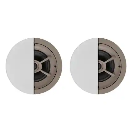 Front. Proficient Audio - Protege C612 6.5" 85W 2-Way In-Ceiling Speaker Pair, Poly Woofer, Pivoting Dome Tweeter, 8 Ohm - White.