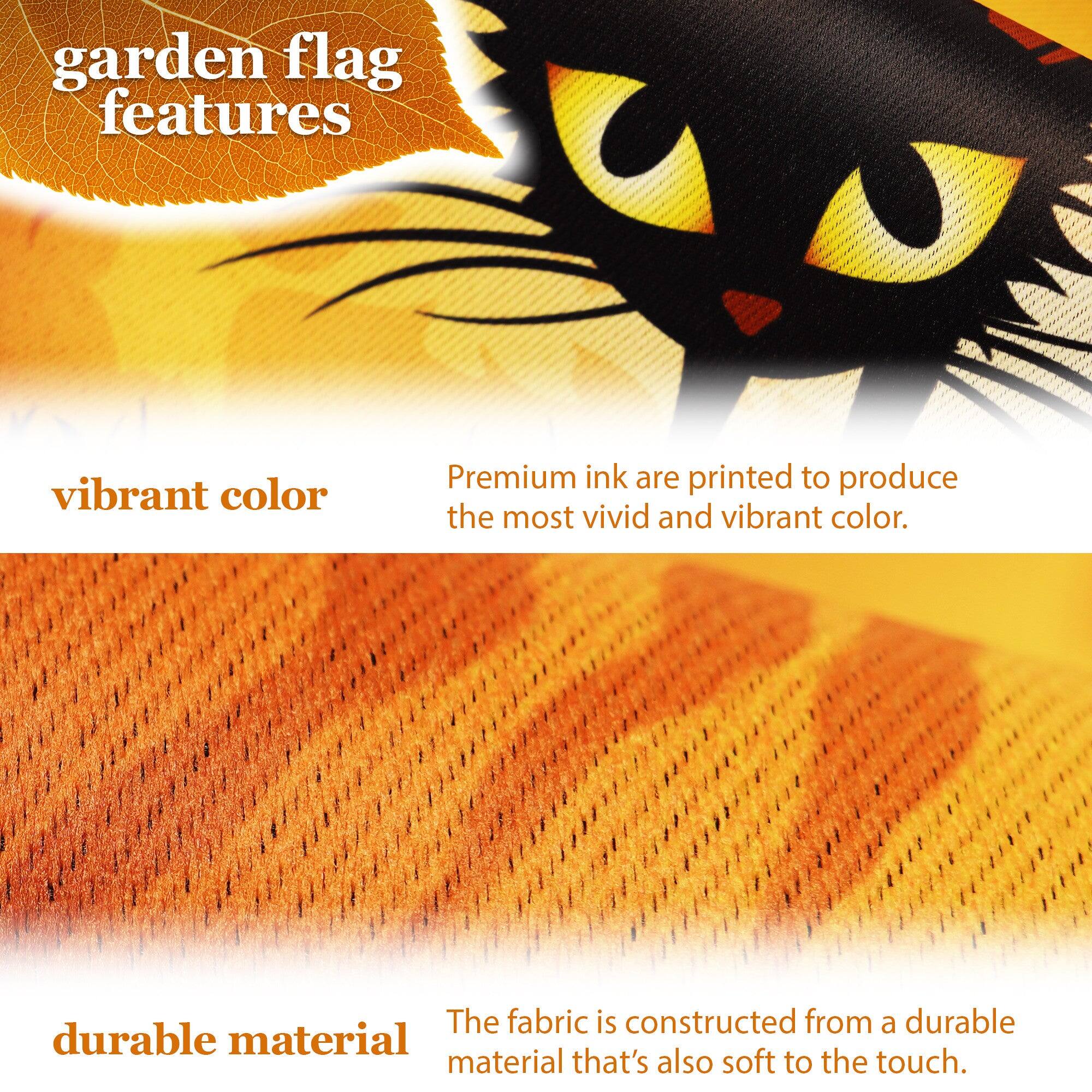 garden flag features

vibrant color  
Premium ink are printed to produce the most vivid and vibrant color.

durable material  
The fabric is constructed from a durable material that's also soft to the touch.
