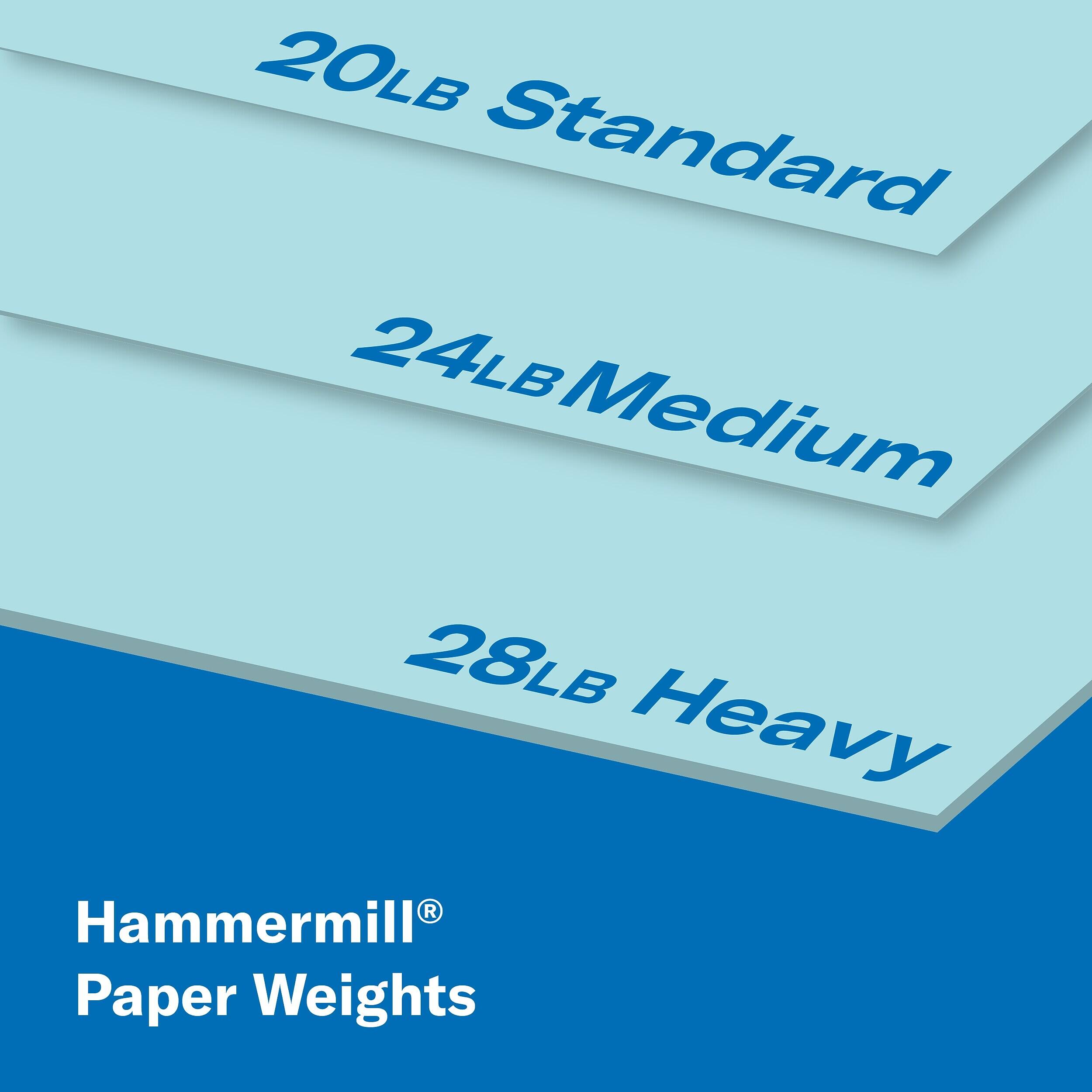 20LB Standard  
24LB Medium  
28LB Heavy  
Hammermill® Paper Weights