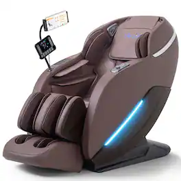 MassaMax - Mythia A303C Full Body Massage Chair,Zero Gravity with Heat Therapy,Body Scan,APP Control - Brown