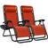 Front. Best Choice Products - Best Choice Products Set of 2 Zero Gravity Lounge Chair Recliners for Patio, Pool w/ Cup Holder Tray - Burnt Orange - Burnt Orange.