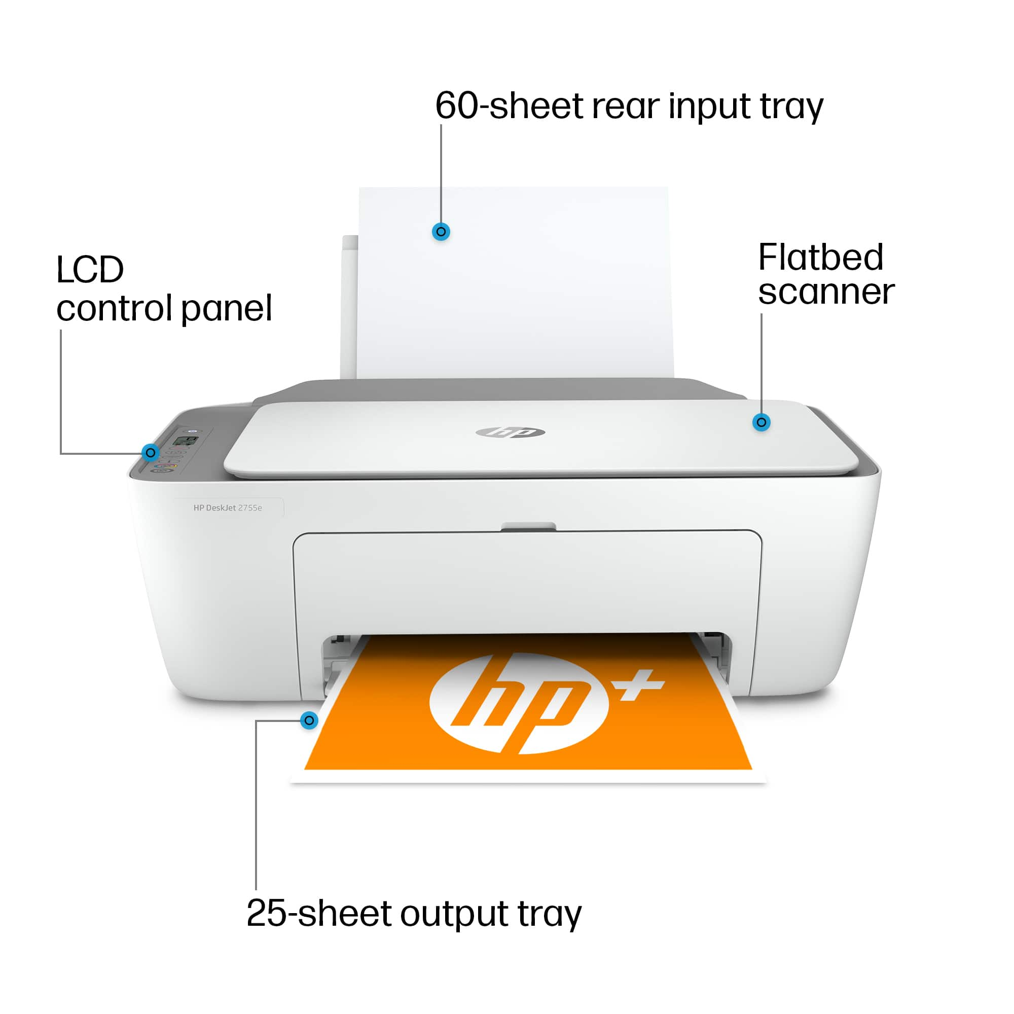 Best Buy: HP DeskJet 2755e Wireless Inkjet Printer with 3 months of ...