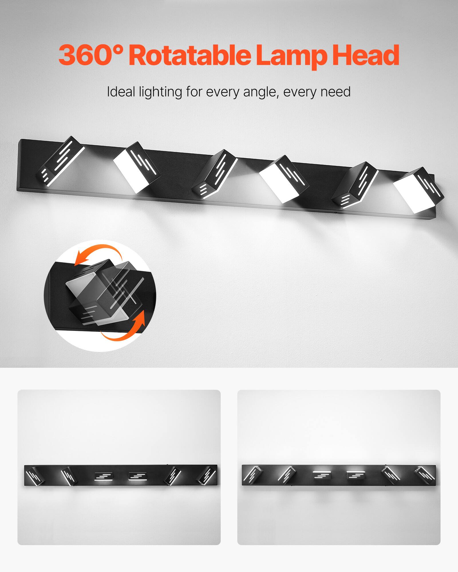 360° Rotatable Lamp Head
Ideal lighting for every angle, every need