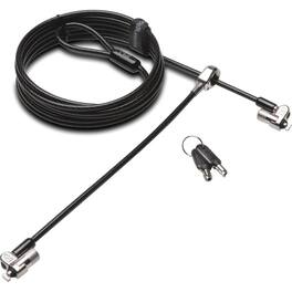 Kensington - MicroSaver 2.0 Keyed Twin Laptop Lock - Keyed Lock - Black - Carbon Steel - For Notebook