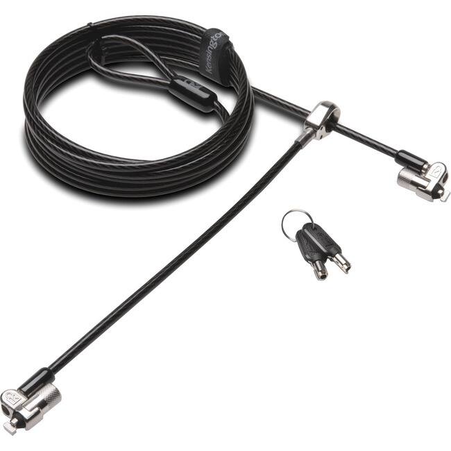 Front. Kensington - Kensington MicroSaver 2.0 Keyed Twin Laptop Lock - Keyed Lock - Black - Carbon Steel - For Notebook.