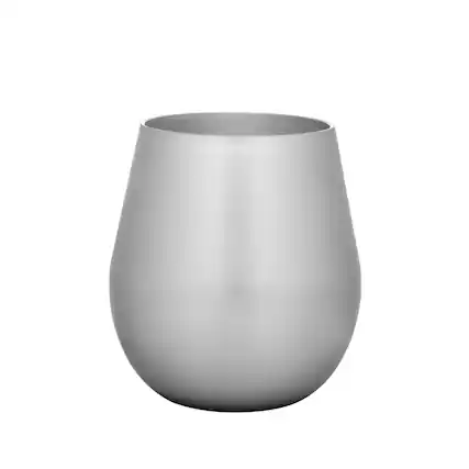 Front. APRILSOUL - Metallic Silver Plastic Wine Glasses Set of 4 BPA Free Acrylic Unbreakable Red White Wine Glasses - white.