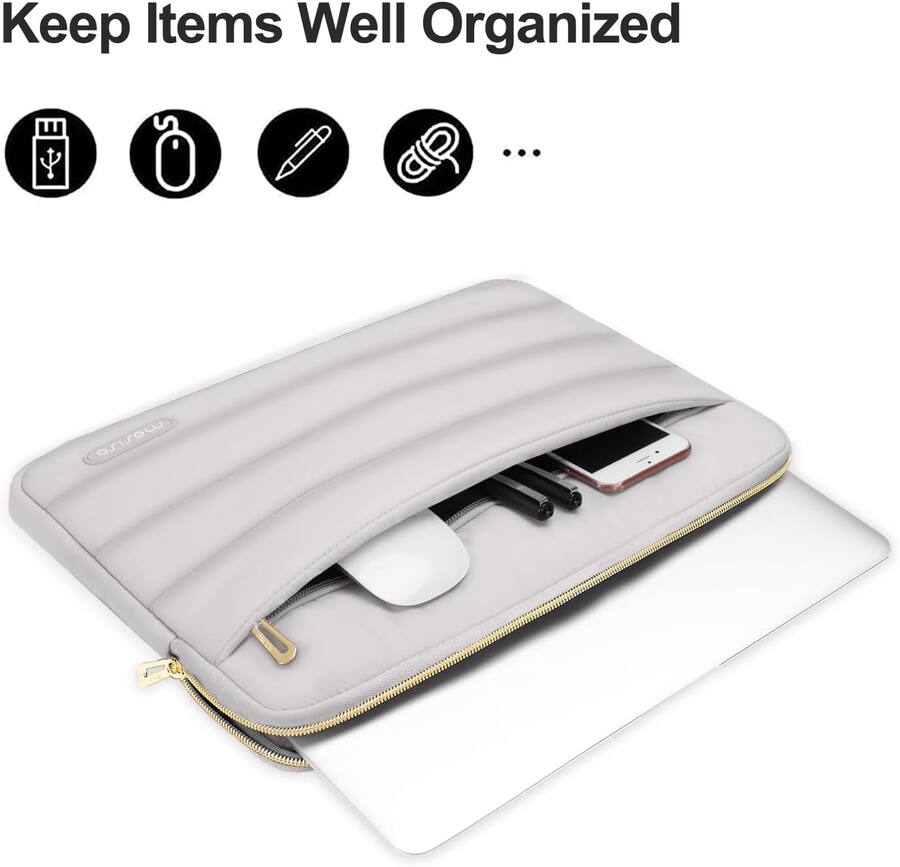 mosiso Puffy Laptop Sleeve 13 13.3 inch for MacBook Air 13 13.6 M4 M3 ...