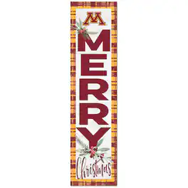 Jardine - Minnesota Golden Gophers 12'' x 48'' Outdoor Christmas Leaner - White