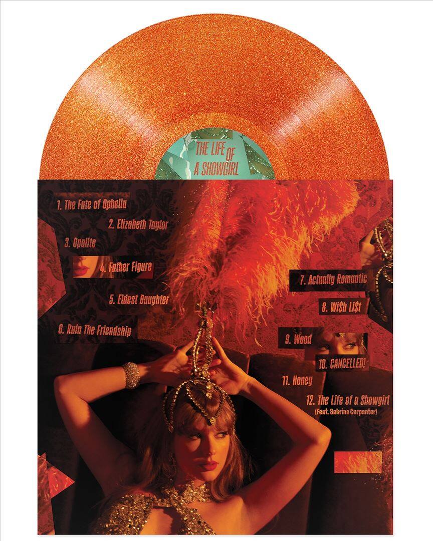 Back. Life of a Showgirl [Sweat and Vanilla Perfume Portofino Orange Glitter Vinyl] [LP].
