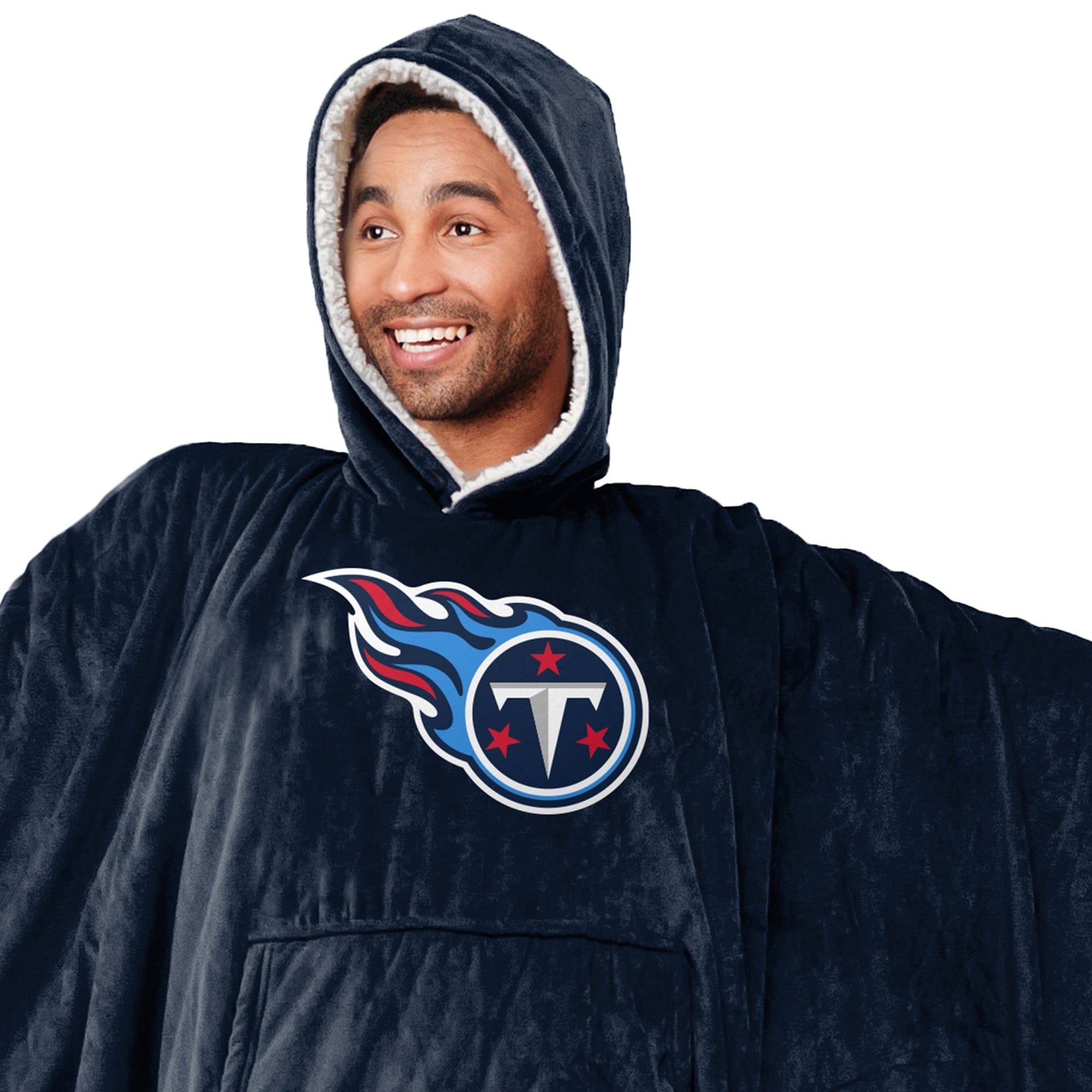Alt View 1. Pegasus - Tennessee Titans 60- x 80- Team Color Hoodie Bloncho - Multicolor.