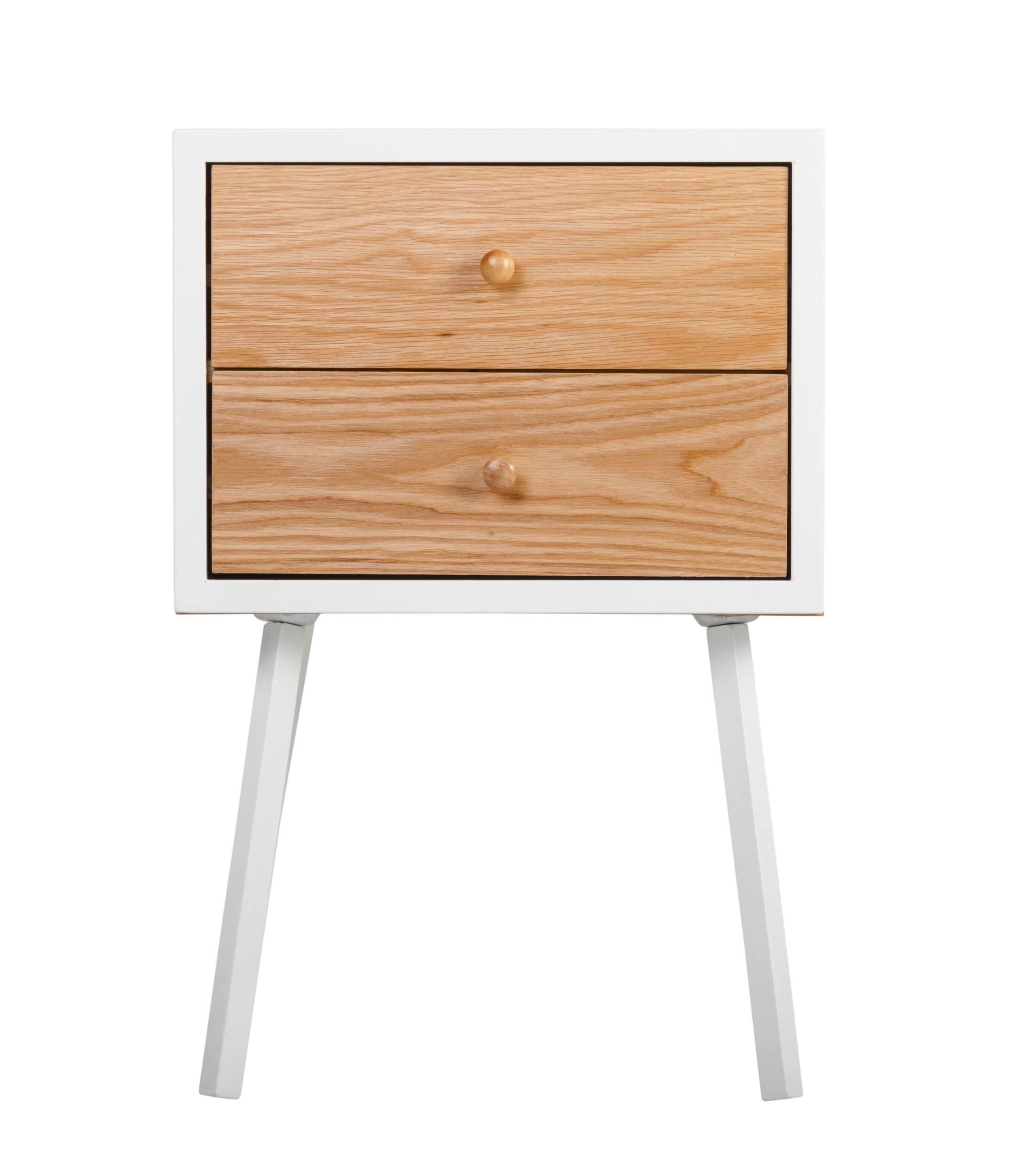 Alt View 14. Universal Expert - Universal Expert Abacus 2 Drawer Side Table - Oak and White.