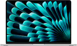 Apple - MacBook Air 15-inch Laptop - Apple M3 chip Built for Apple Intelligence - 24GB Memory - 512GB SSD - Silver - Front_Zoom