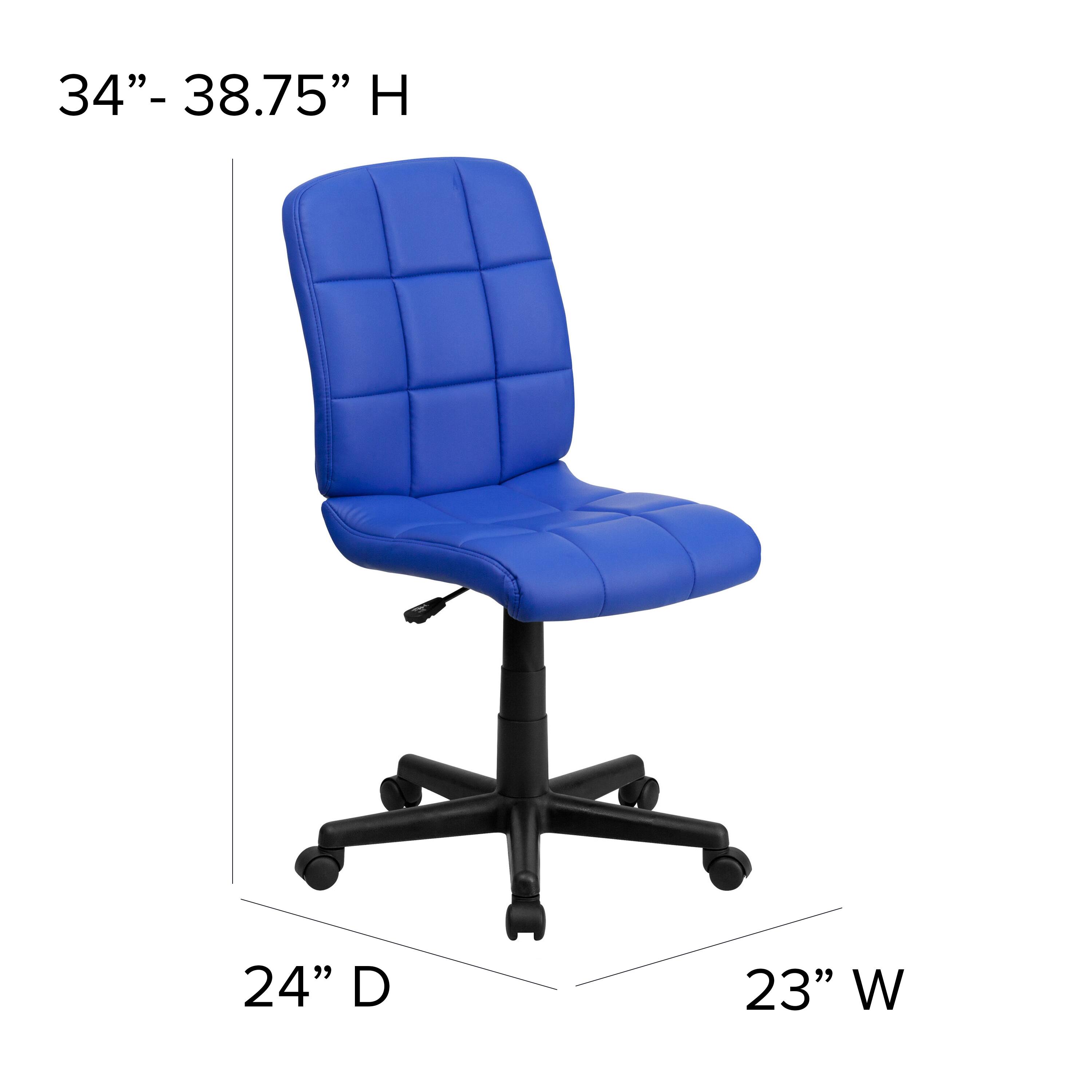 34" - 38.75" H  
24" D  
23" W