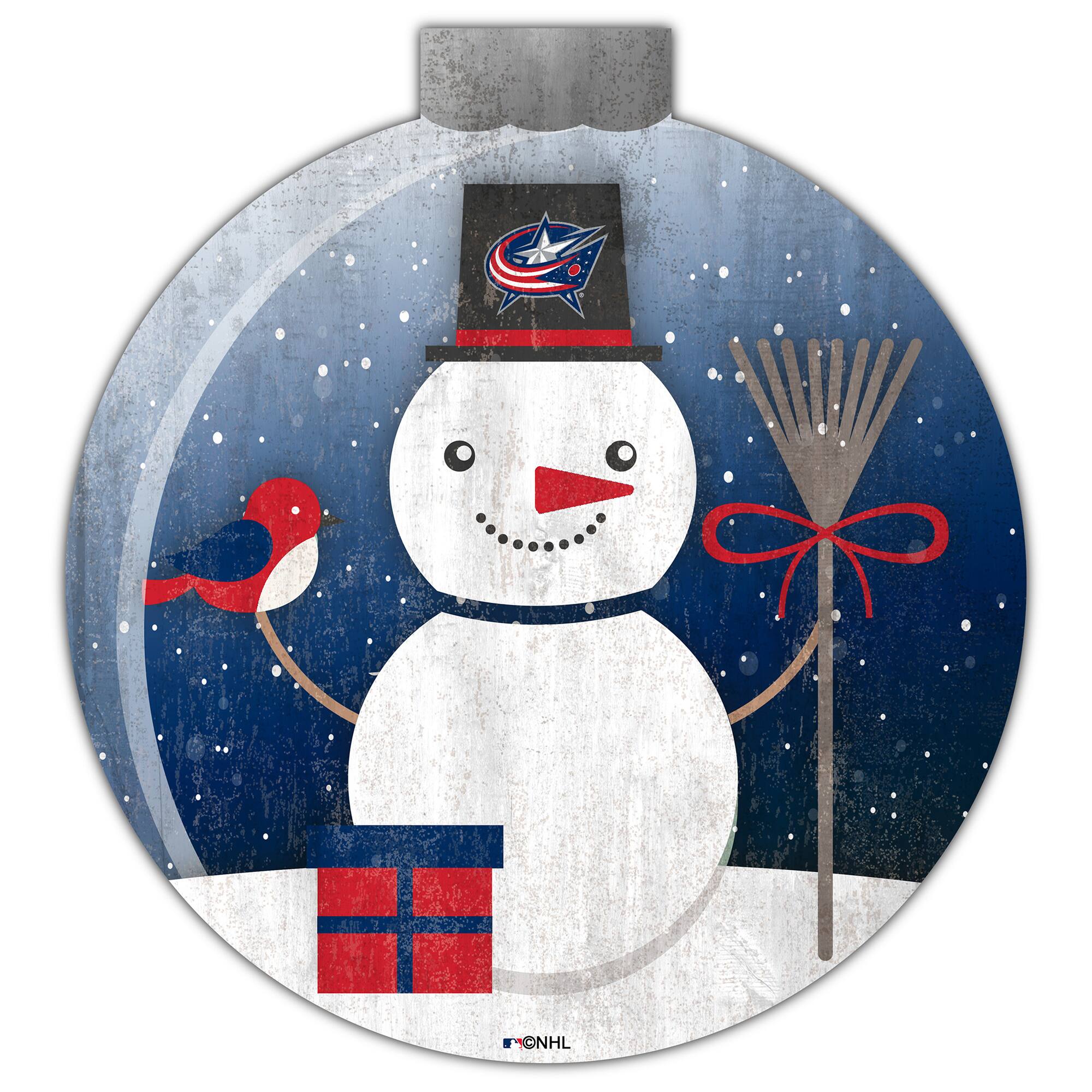 Fan Creations - Columbus Blue Jackets 12'' Snow Globe Wall Art - Multicolor