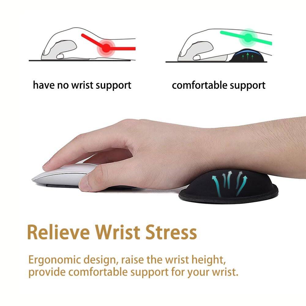 - Have no wrist support
- Comfortable support

Relieve Wrist Stress

Ergonomic design, raise the wrist height, provide comfortable support for your wrist.
