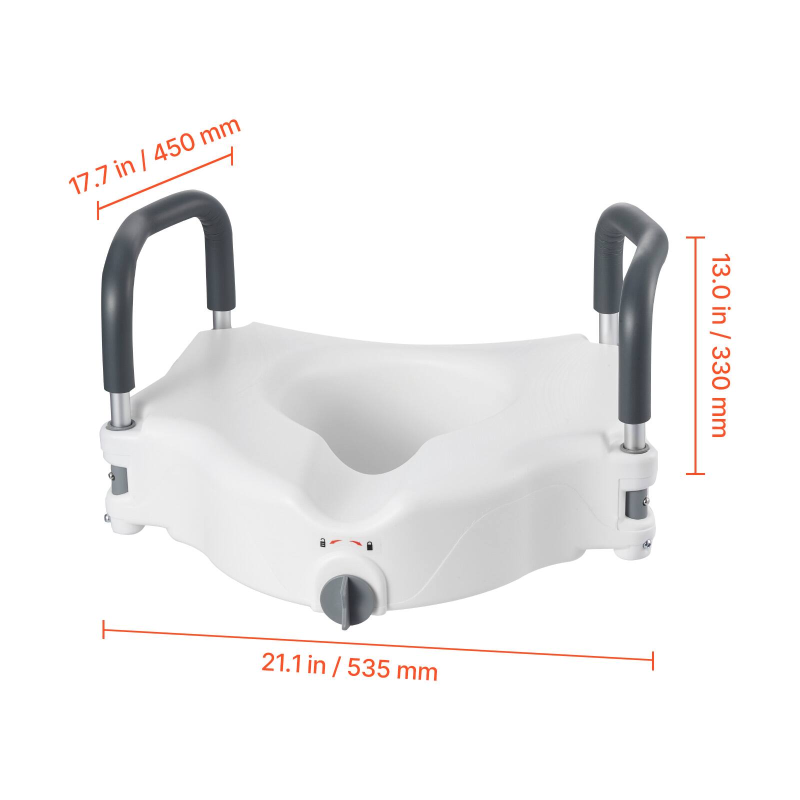 - 17.7 in / 450 mm
- 13.0 in / 330 mm
- 21.1 in / 535 mm