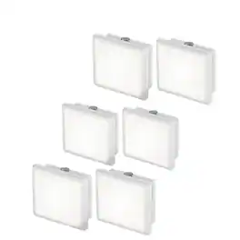 Jandcase - 6-Pack 0.3W Plug-in Night Light, 5000K Daylight Compact Square Design, Dusk-to-Dawn Auto Sensor - White