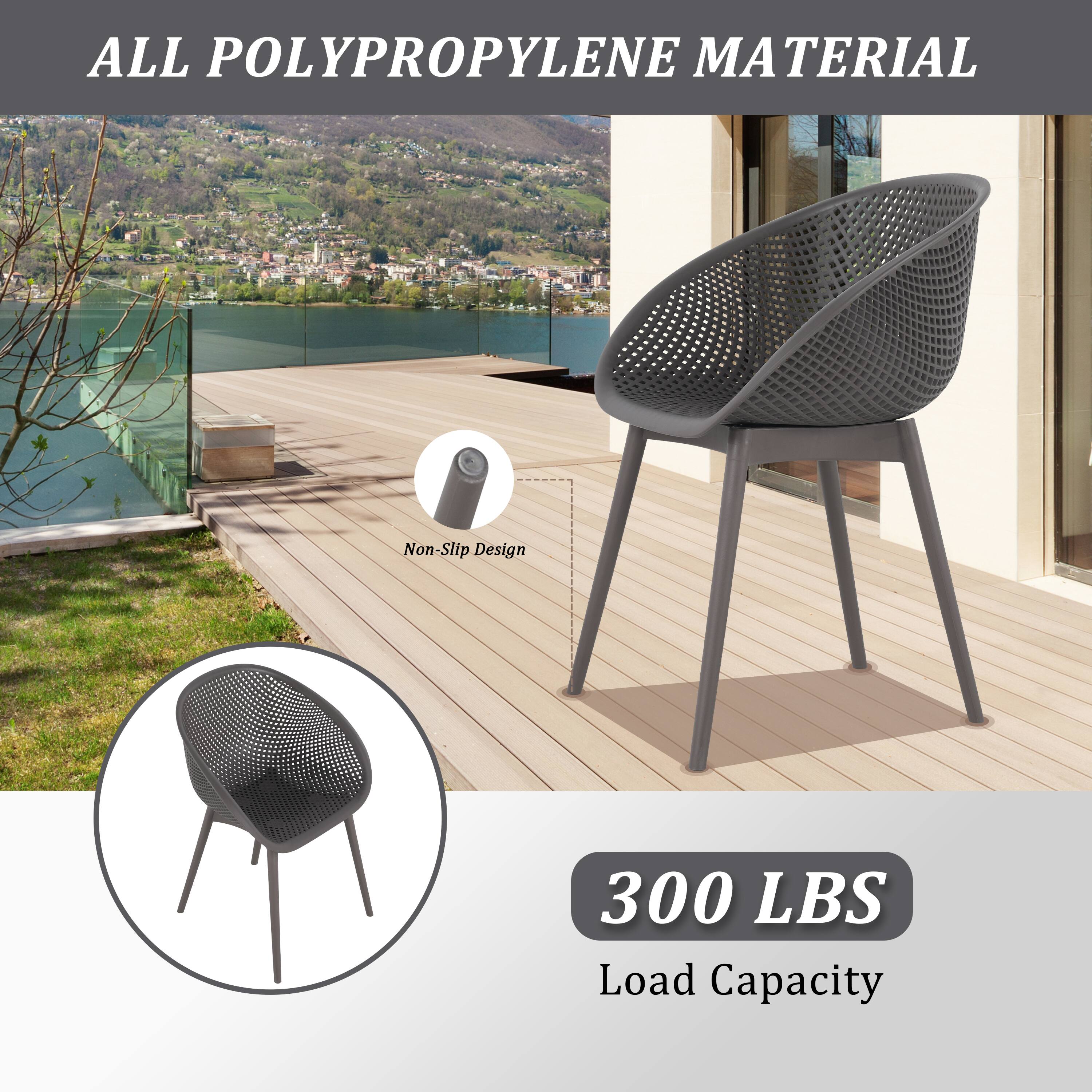 ALL POLYPROPYLENE MATERIAL  
Non-Slip Design  
300 LBS Load Capacity