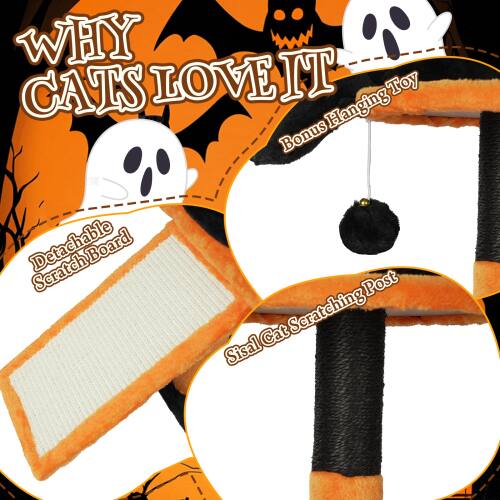 WHY CATS LOVE IT  
Toy Hanging Bonus Detachable Scratch Board Post  
Sisal Cat Scratching Post